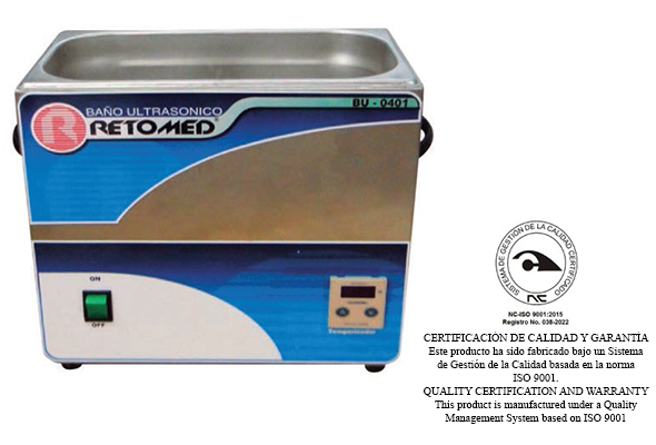 BAÑO ULTRASÓNICO – MODELO BU 0401