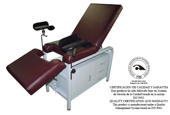 MESA DE RECONOCIMIENTO MULTIPROPÓSITO TAPIZADA CON GAVETAS